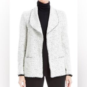 Max Studio Women’s Tweed Drape Jacket With Pockets - Sz Small